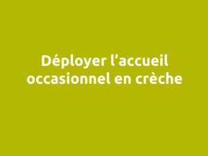 accueil occasionnel creche formation