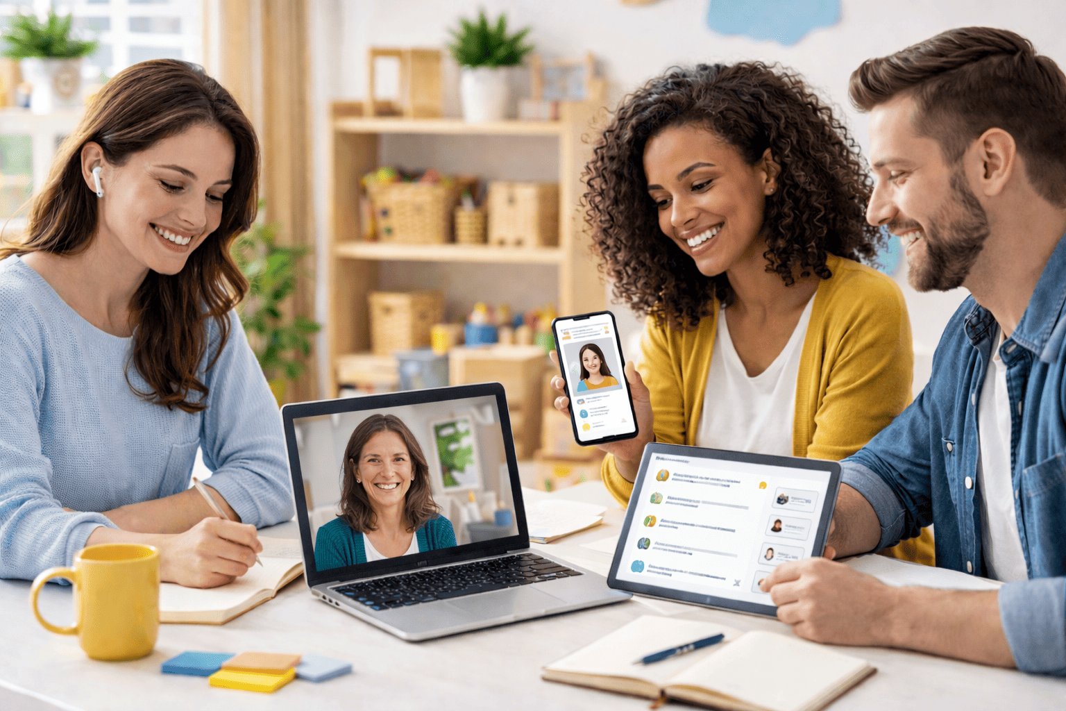 Professionnels de la Petite Enfance en échange sur club creche