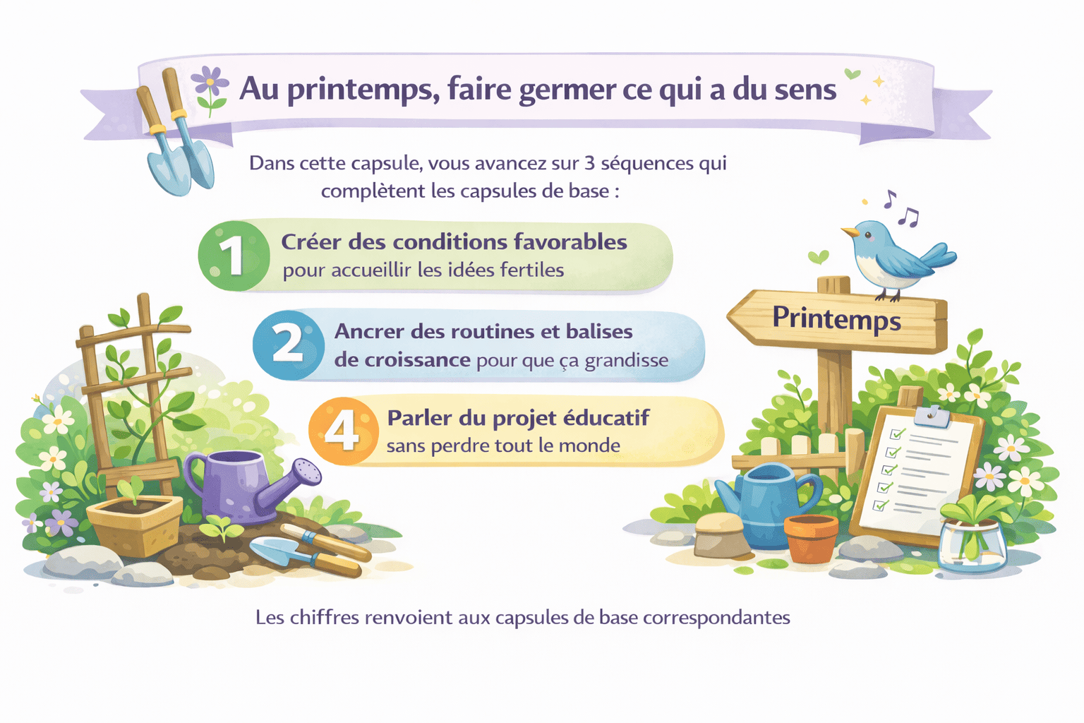 Capsules printemps club creche Visuel de couverture des capsules de printemps Club Crèche dans le parcours direction