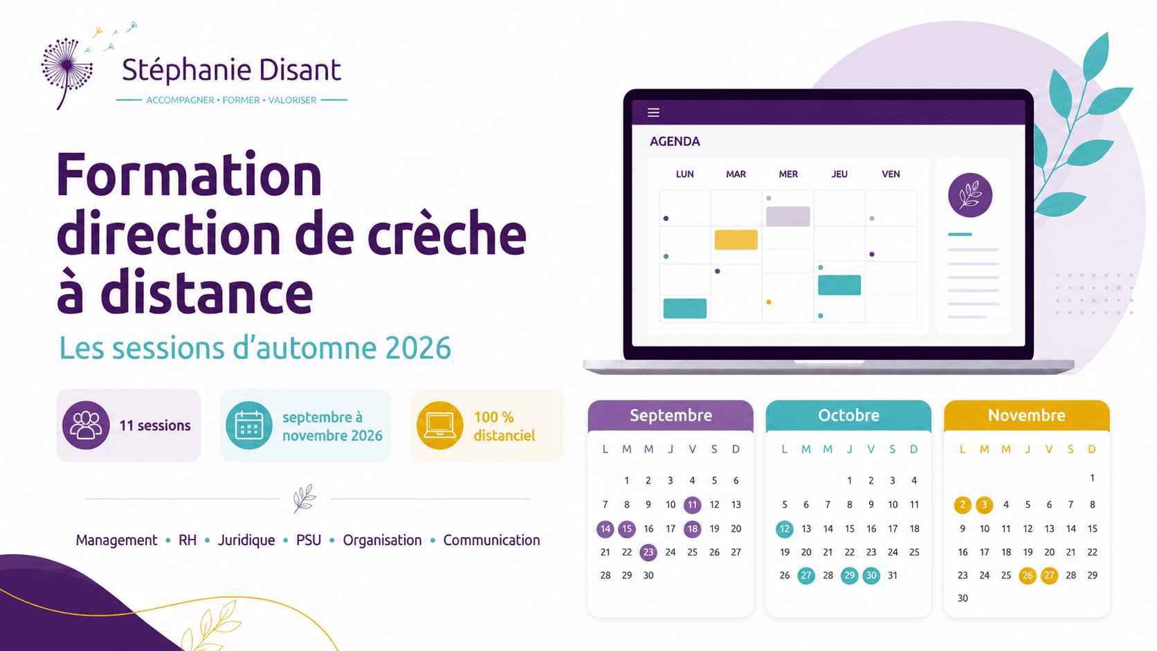 couverture Formation direction de crèche à distance les sessions de juin et été 2026